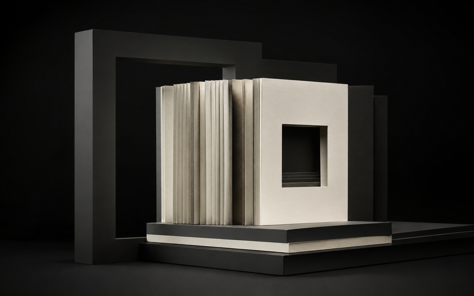 Abstract architectural planes forming a finished product
