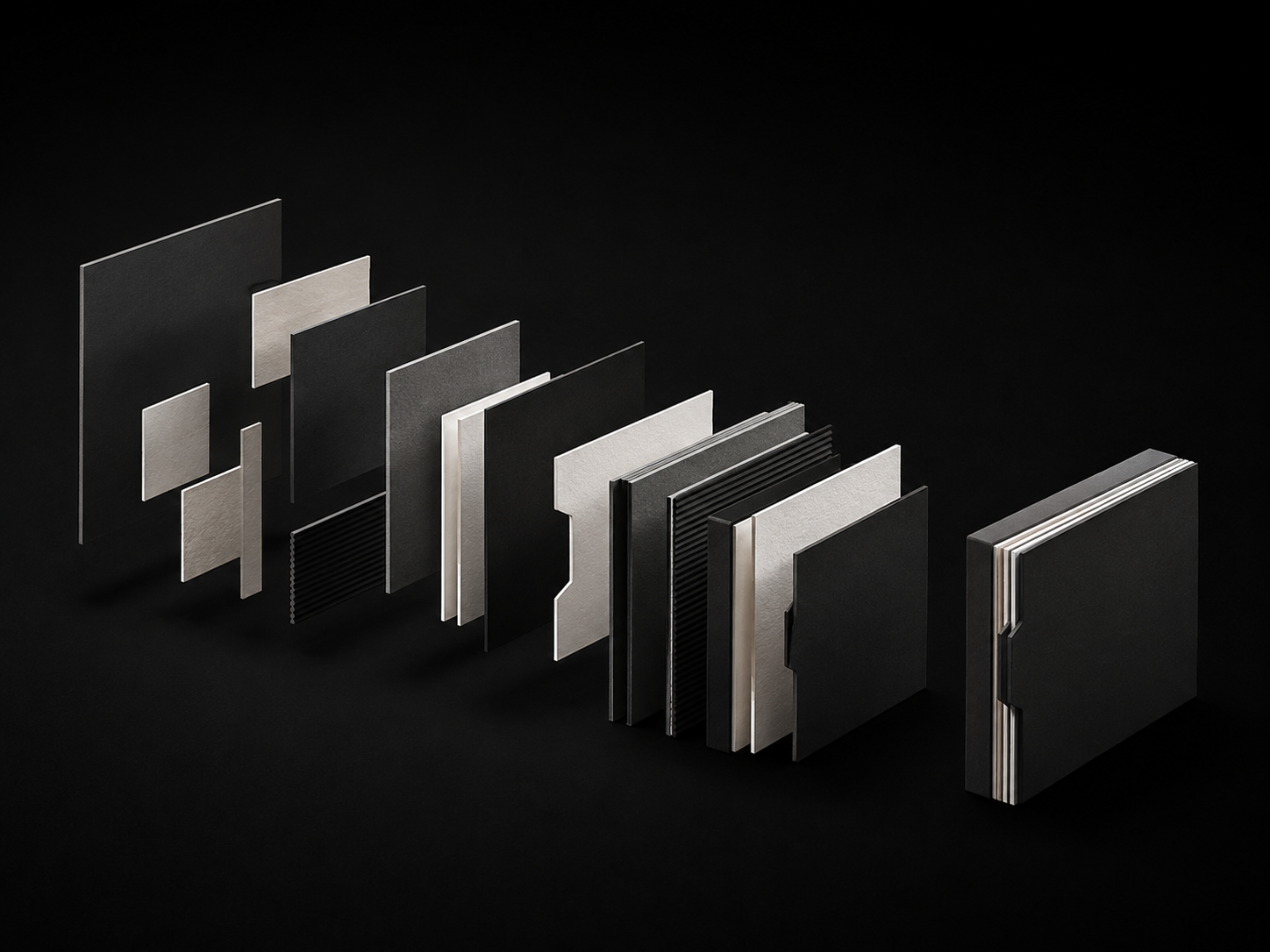 Abstract monochrome editorial artwork